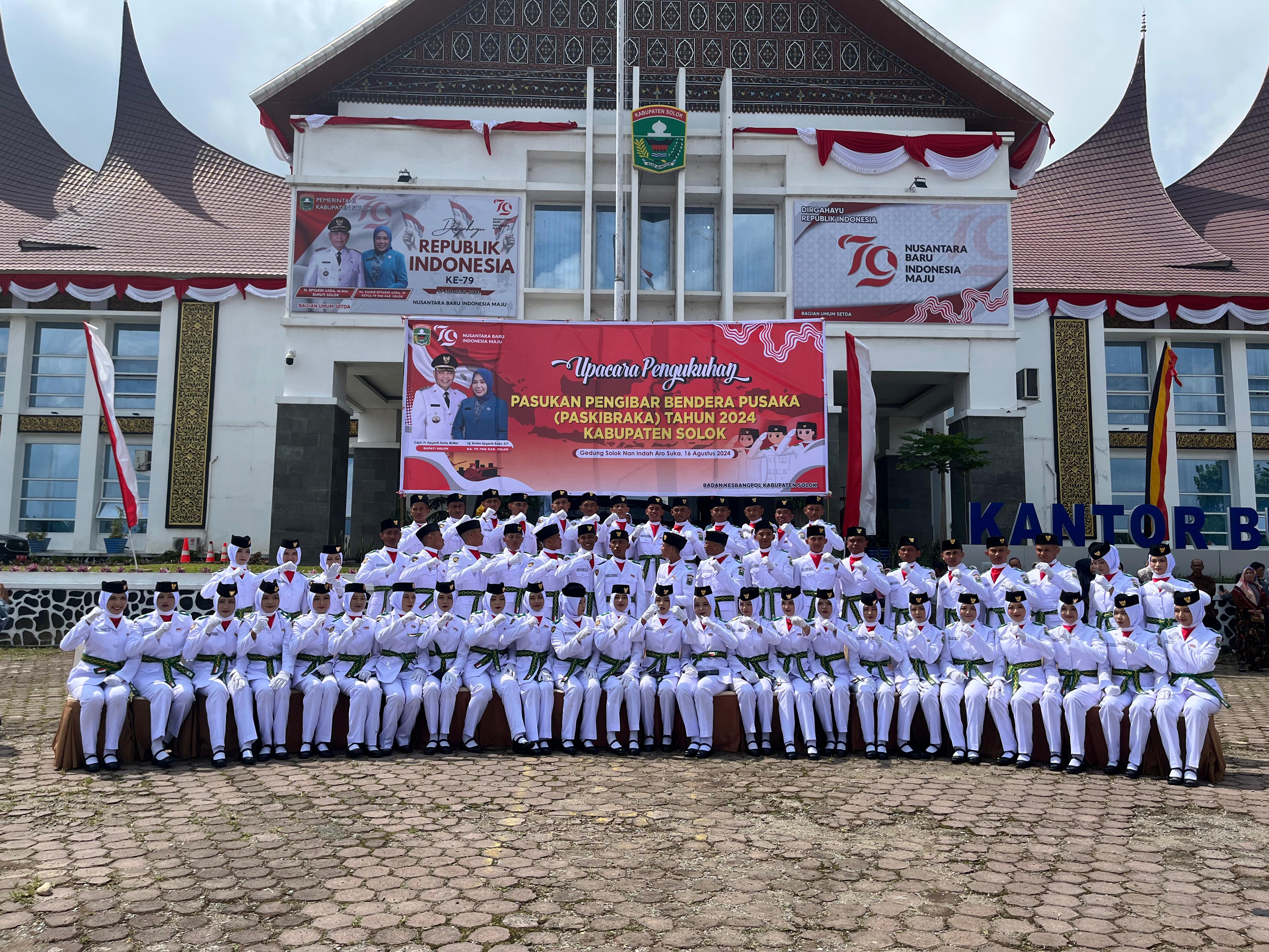 Pengukuhan PASKIBRAKA Kabupaten Solok Tahun 2024
