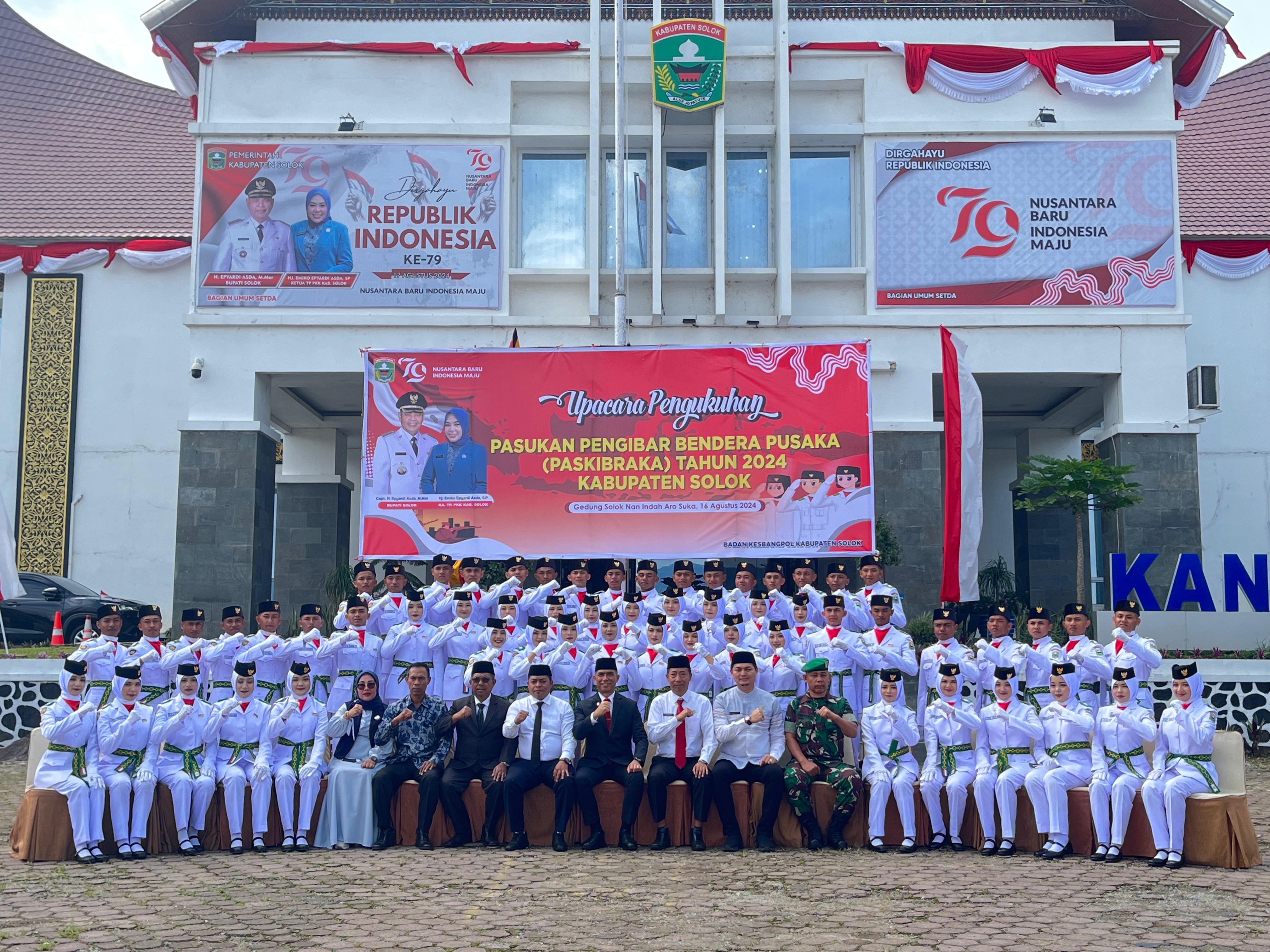 Pengukuhan PASKIBRAKA Kabupaten Solok Tahun 2024